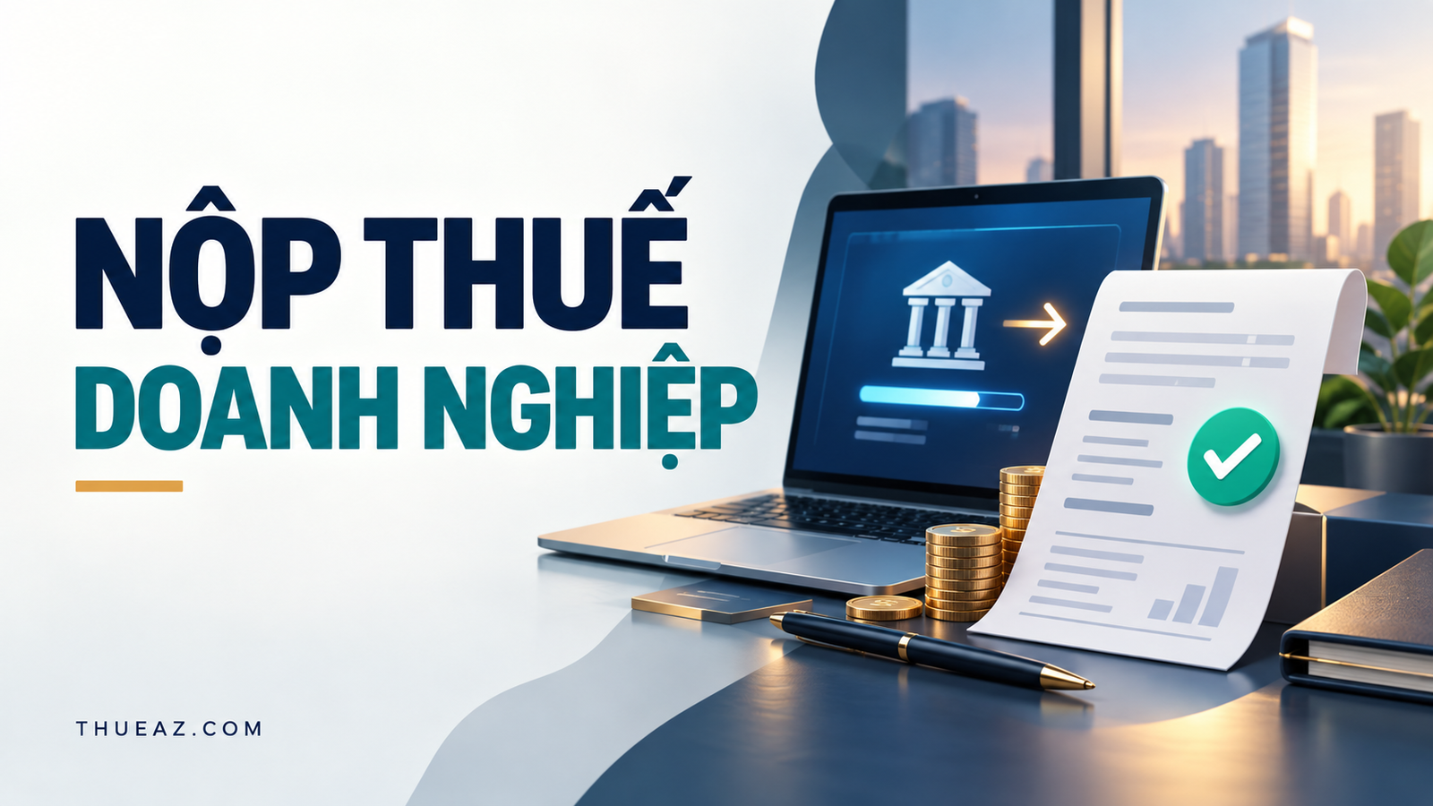 Minh họa thanh toán thuế và kiểm tra chứng từ ngân hàng