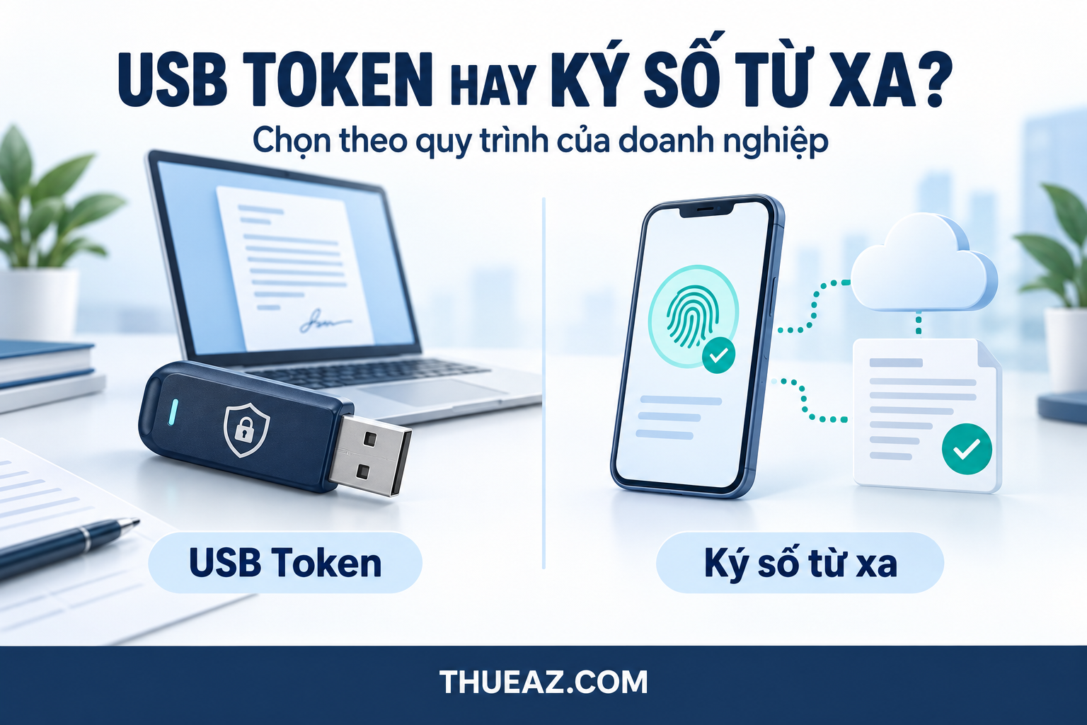So sánh USB Token bên máy tính với ký số từ xa qua điện thoại và dịch vụ đám mây