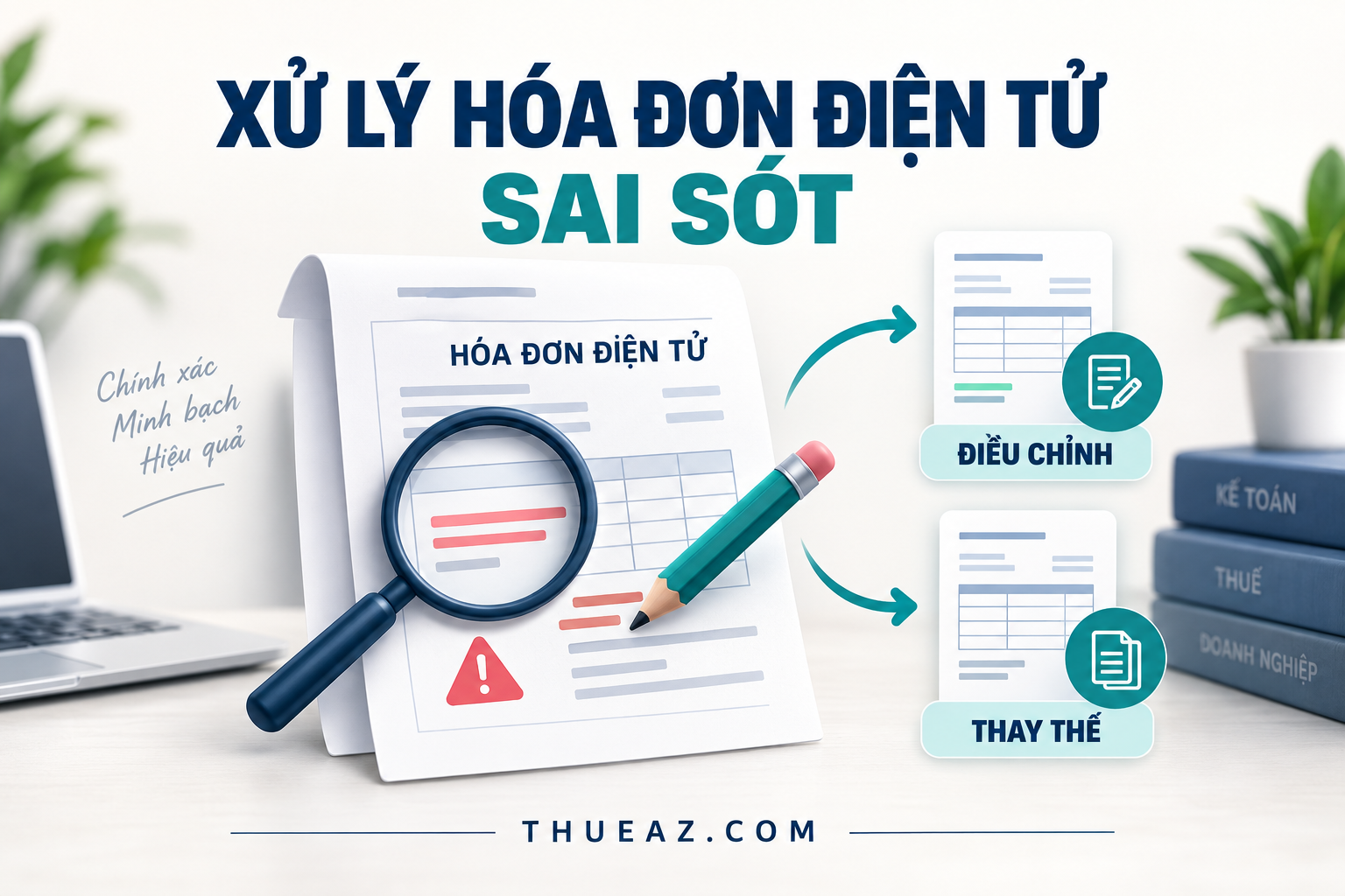 Minh họa kiểm tra hóa đơn điện tử sai sót và hai hình thức điều chỉnh, thay thế